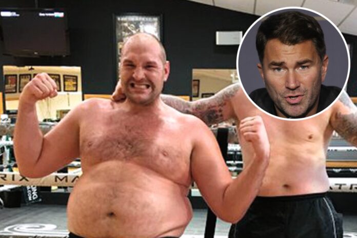Tyson Fury was snubbed by Eddie Hearn after showdown talks in Monaco flopped while Gypsy King was 'about 26 stone'