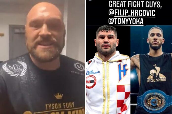 Tyson Fury names Filip Hrgovic against Tony Yoka as fight he'd like to see next to face Oleksandr Usyk for world title